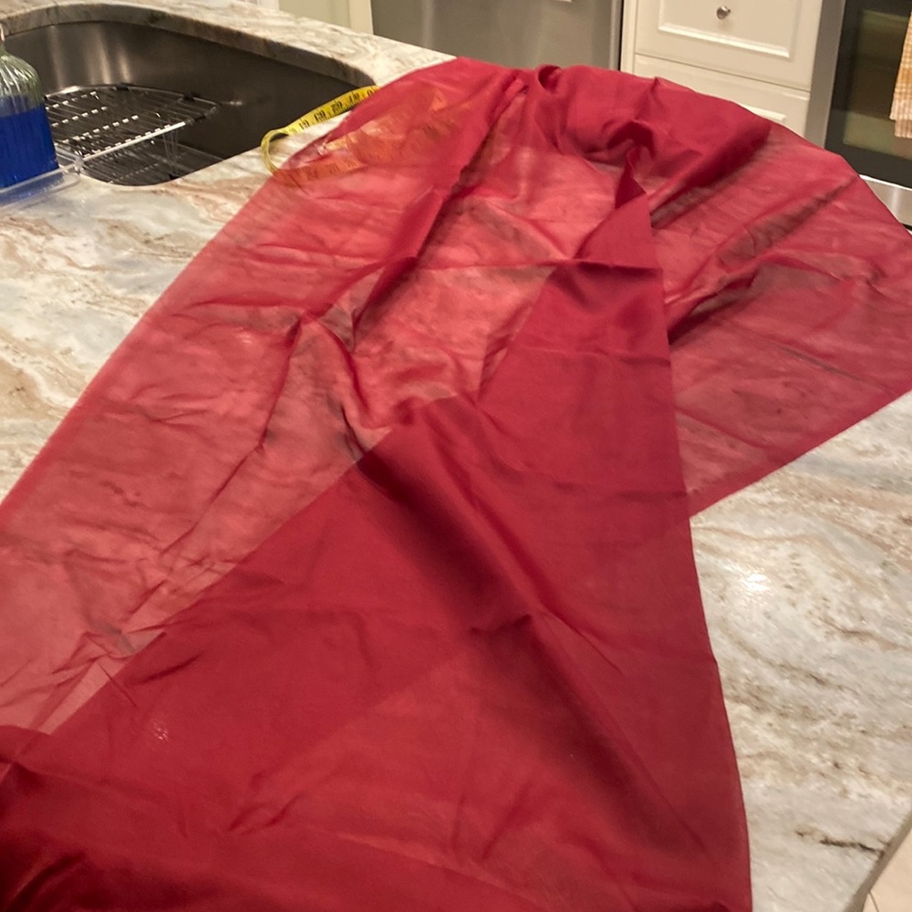 Simple brand burgundy sheer panels